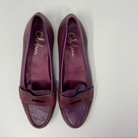Cole Haan NikeAir Penny Loafers Women’s Size 9.5B Shoes Burgundy/PurpleSlip On - Picture 2 of 10